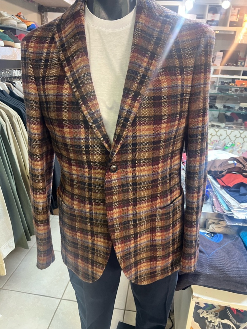 Caruso Wool Blend Sport Coat Jacket Size EU48/US 38 Sample Sale New